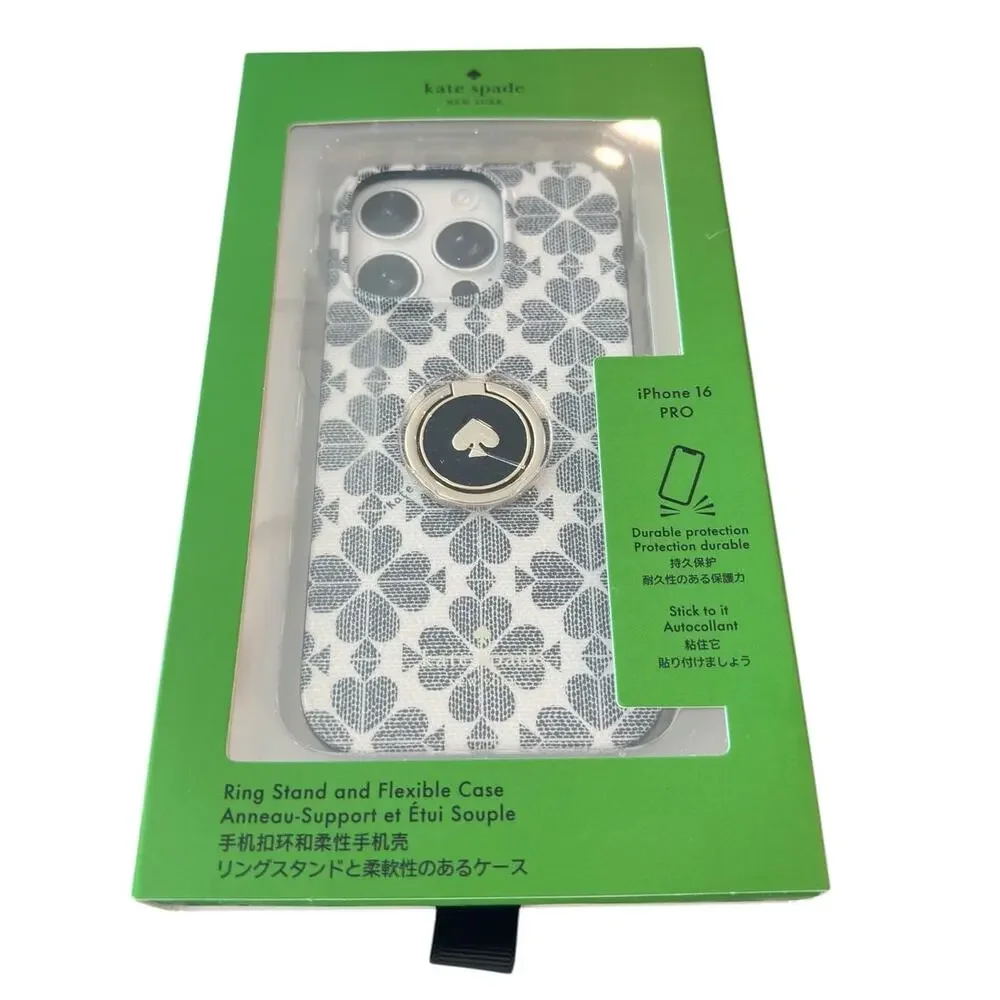 Kate Spade Spade Flower Stability Ring And Case iPhone 16 PRO Case